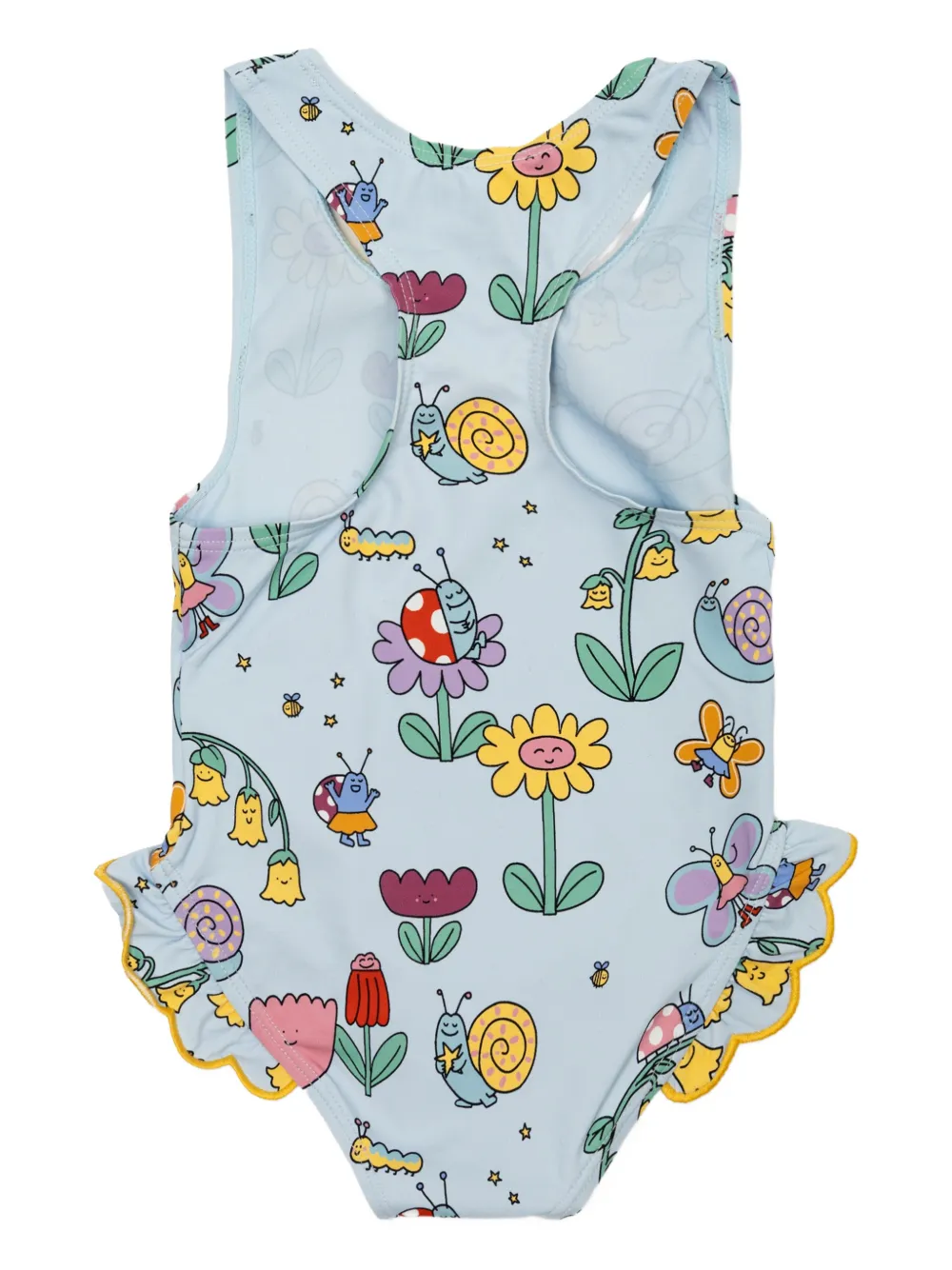 Stella McCartney Kids Badpak met ruches en print Blauw