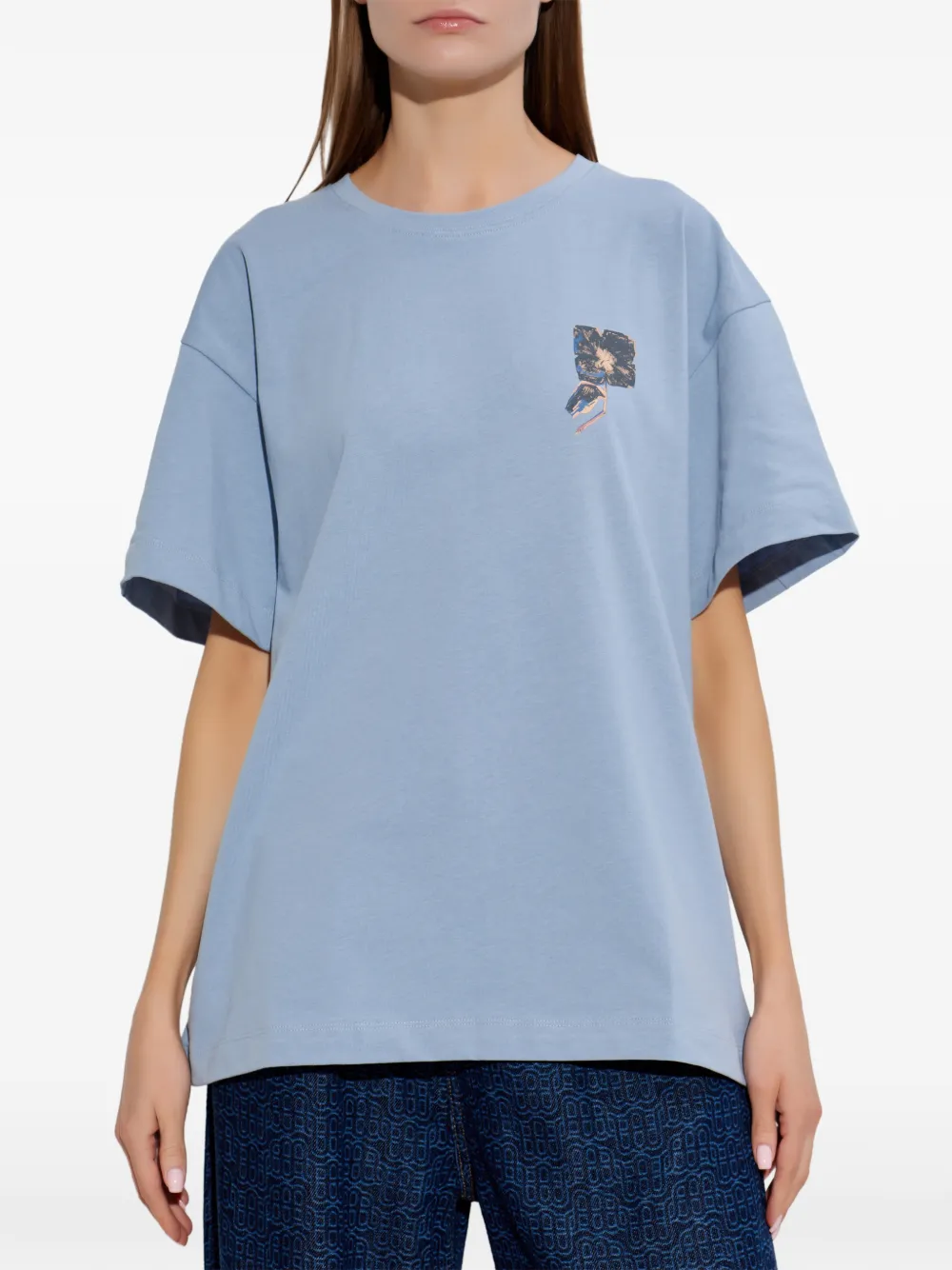  Munthe Graphic-print T-shirt - Blue 