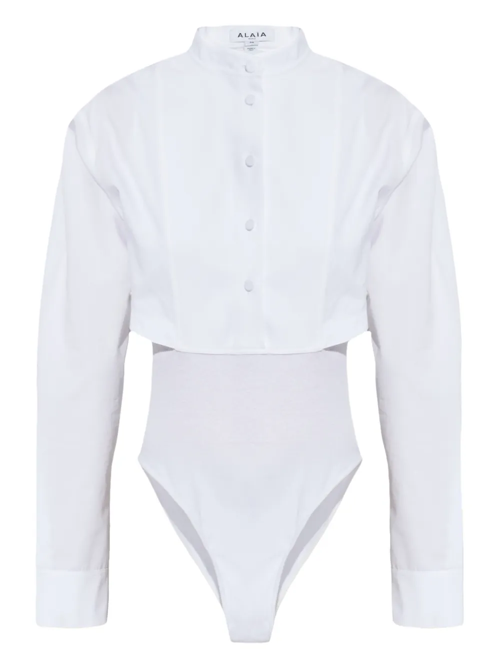 Alaïa button cropped blouse | White | Image 1