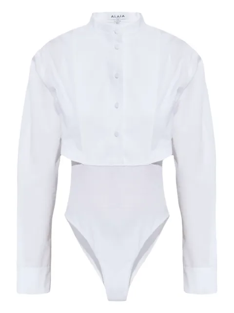 Alaïa button cropped blouse