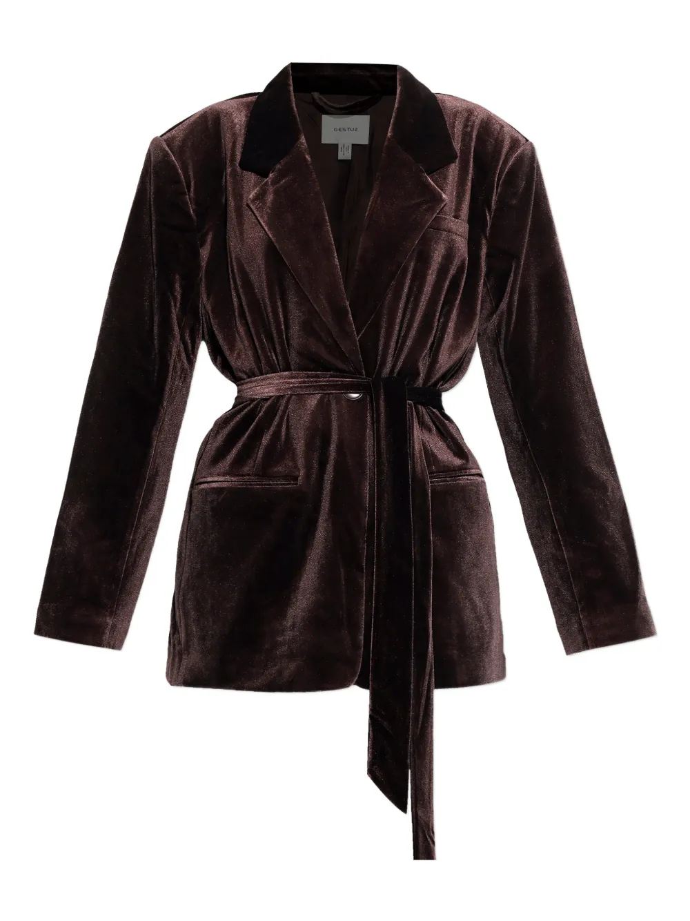 Gestuz Gzvitta Velvet Blazer In Purple