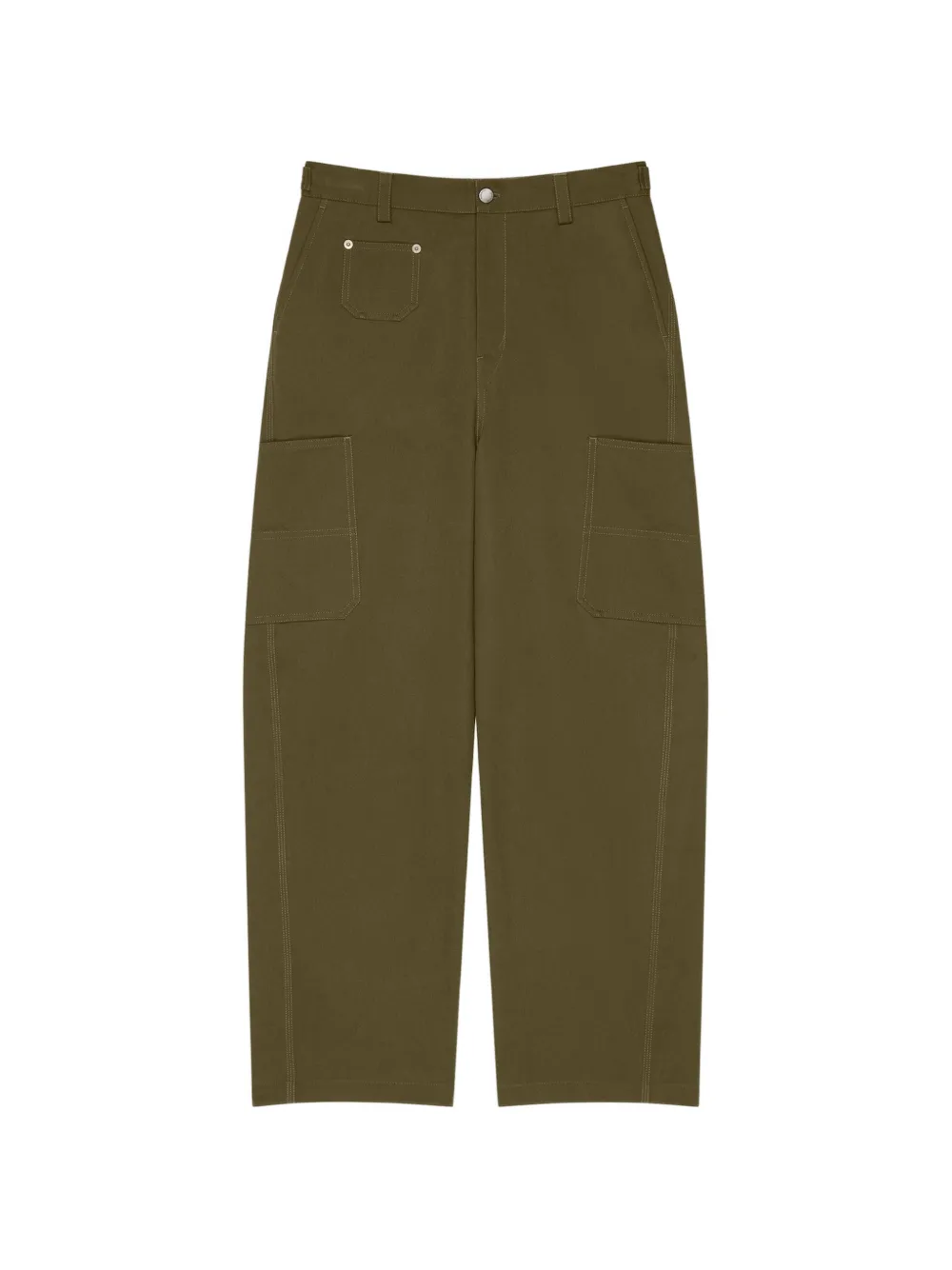 Givenchy Couture Seam katoenen broek met Paris-borduurwerk Groen