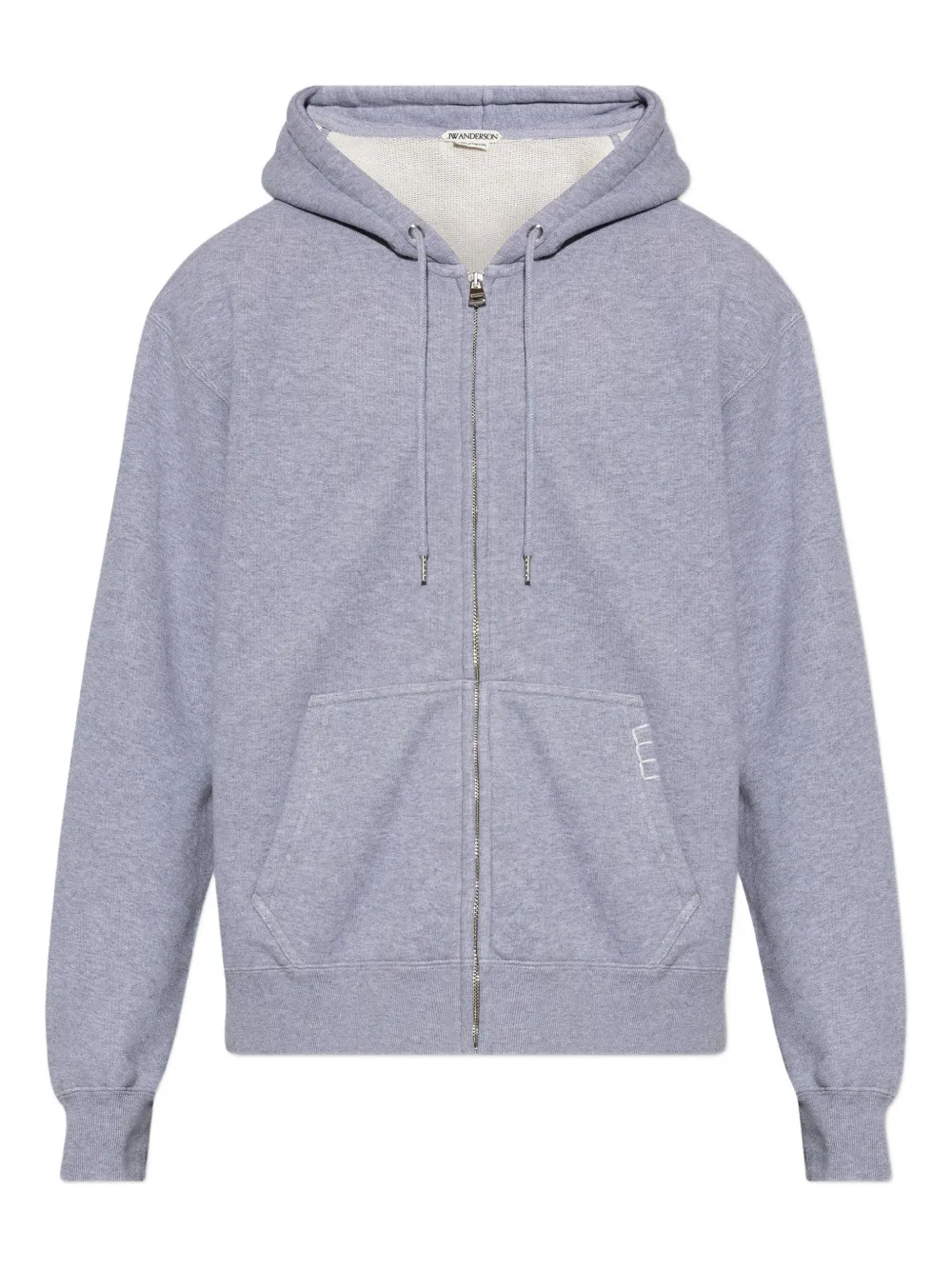 JW Anderson mélange-effect front-zip hoodie | Grey | Image 1