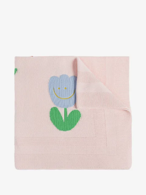 Stella McCartney Kids floral-intarsia knitted blanket