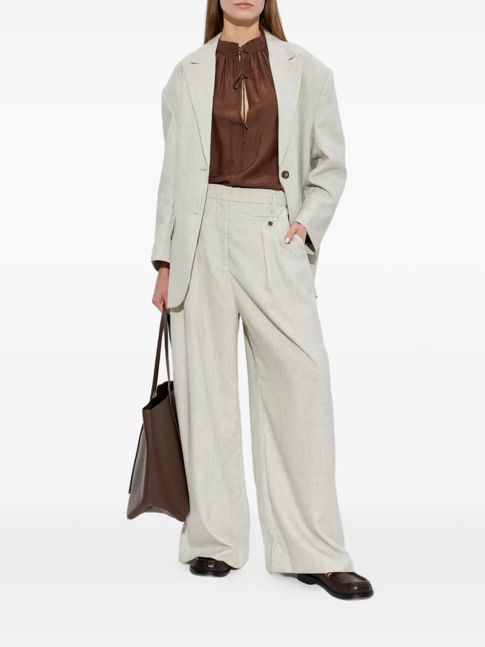 MUNTHE Roseberger blouse - Bruin