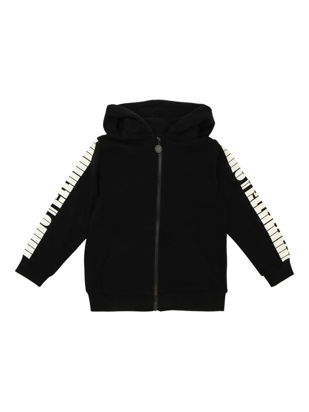 Stella McCartney Kids sleeve print zip hoodie - Nero