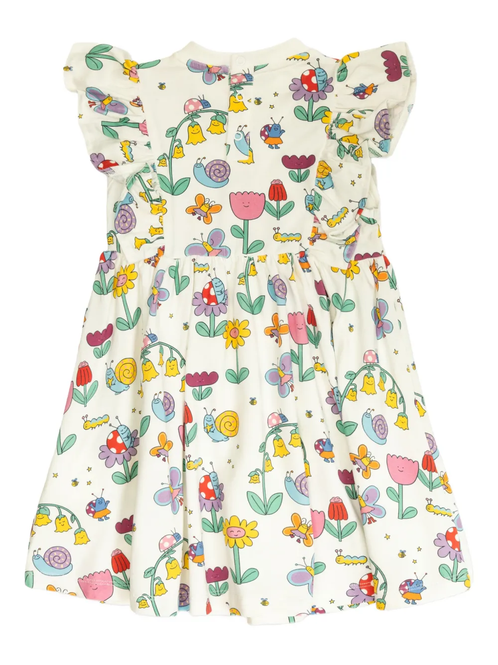 Stella McCartney Kids ruffled printed dress - Wit