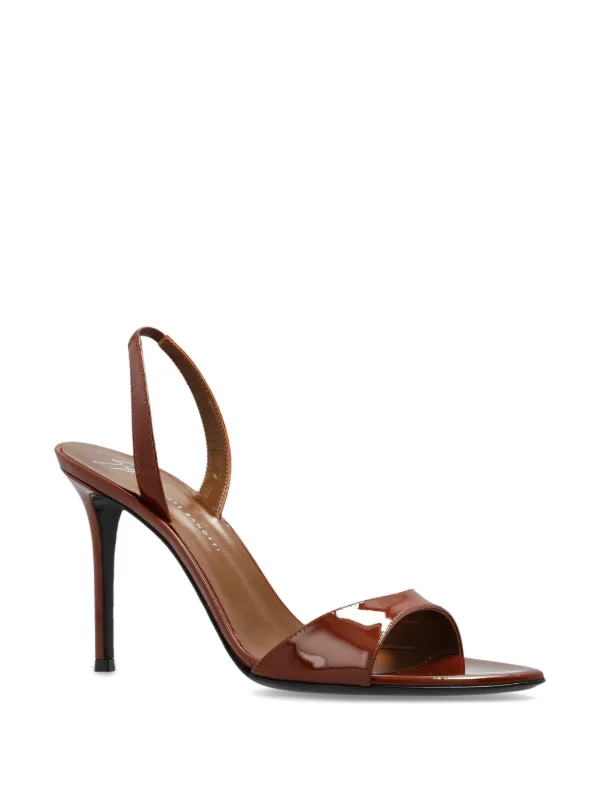 Giuseppe Zanotti 90mm Lilibeth 90 Slingback Pumps | Brown | FARFETCH