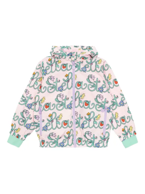 Stella McCartney Kids floral-pattern hooded jacket 