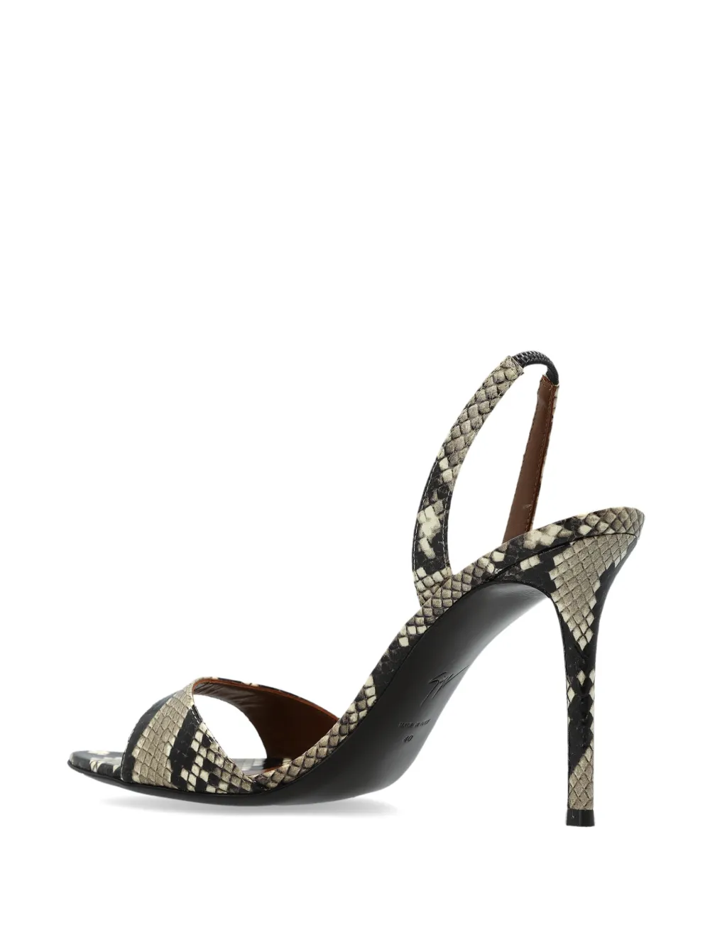 Giuseppe Zanotti 110mm sandalen met slangenhuidprint Beige