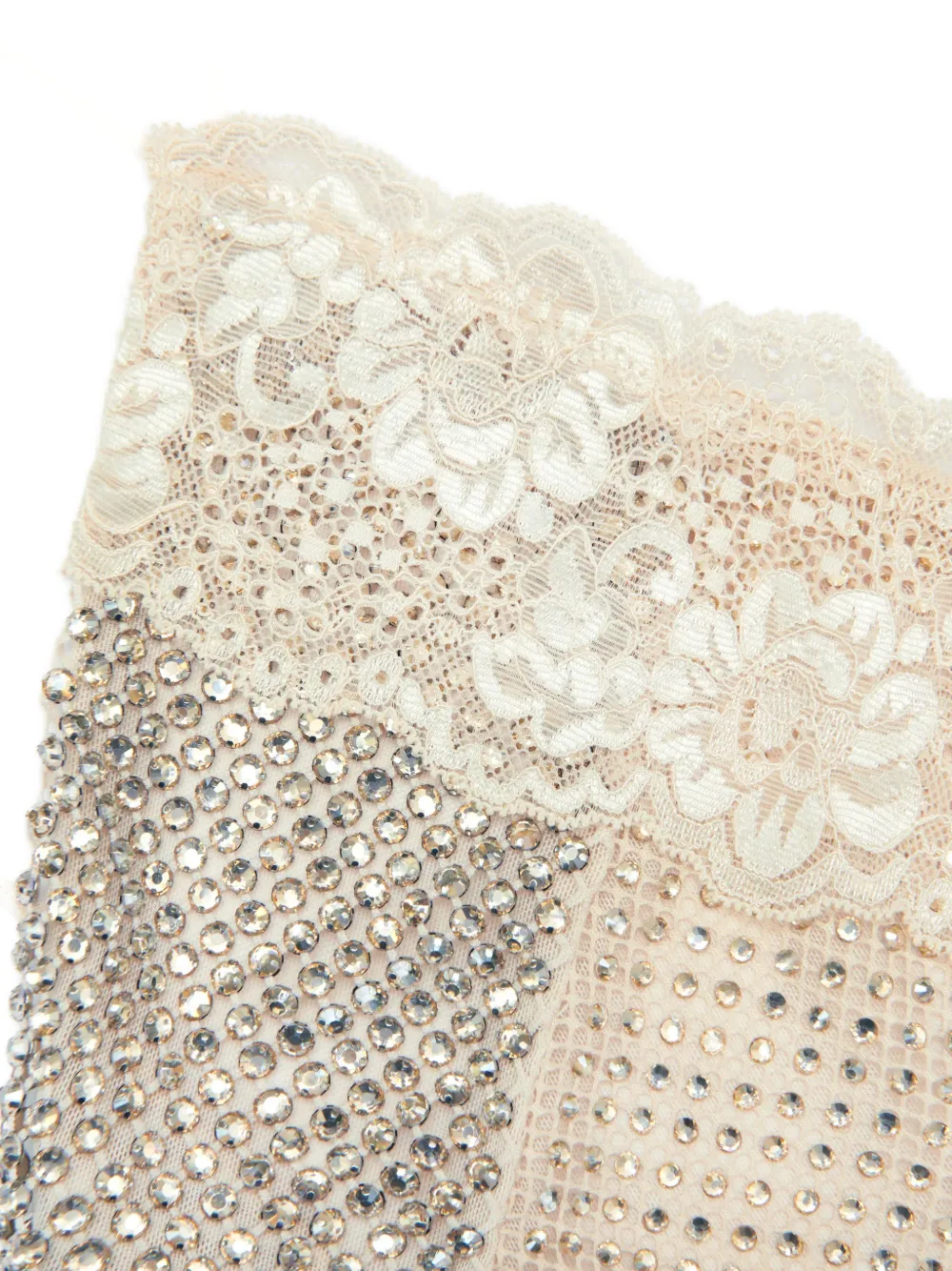 Self-portrait Crystal-lace Maxi Dress In Neutral