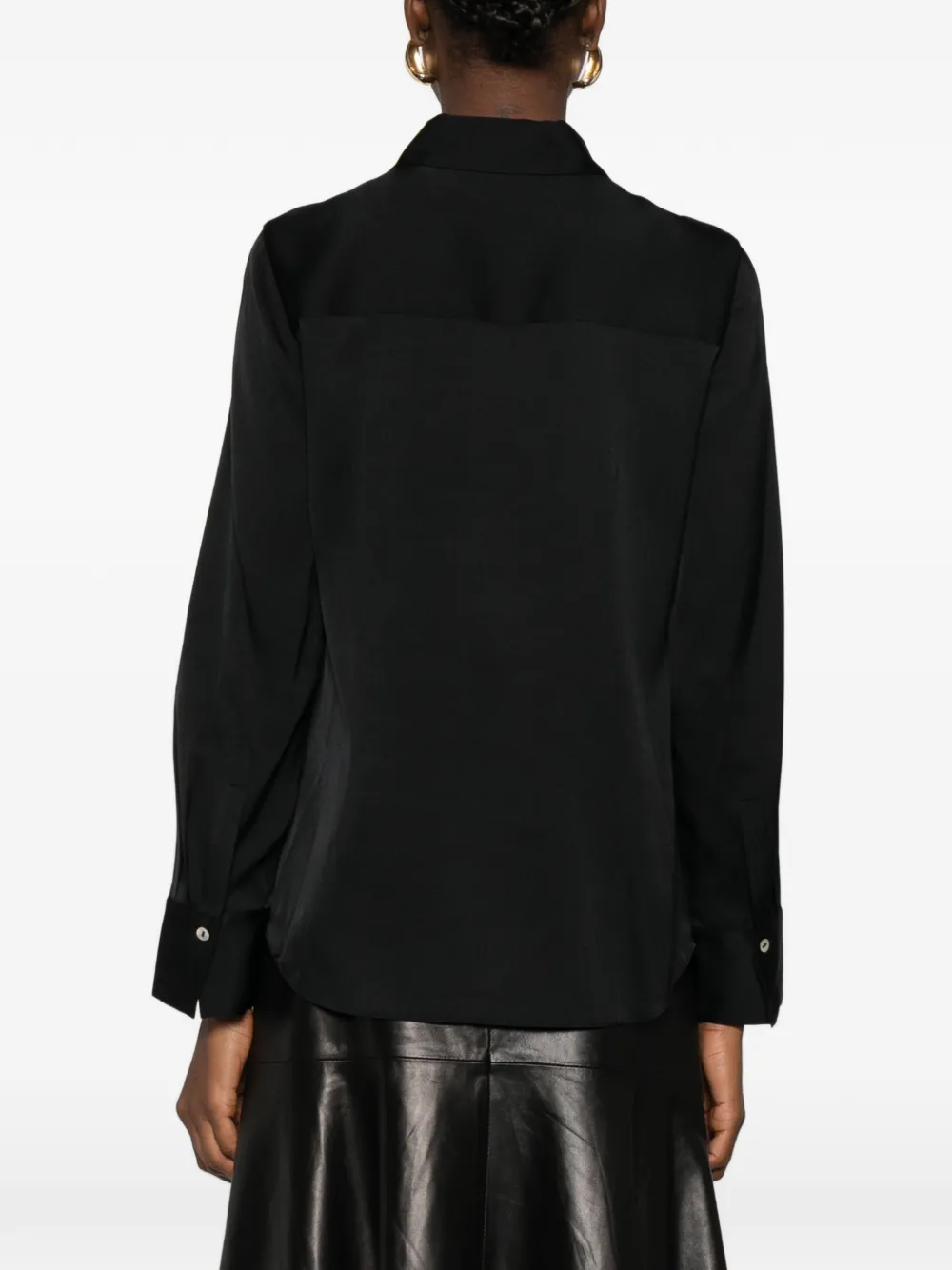 Vince Button-up Shirt In Black