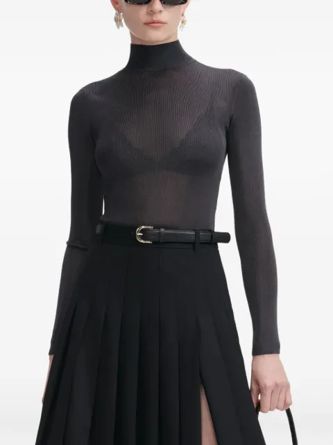 Self-Portrait high-neck long-sleeve top