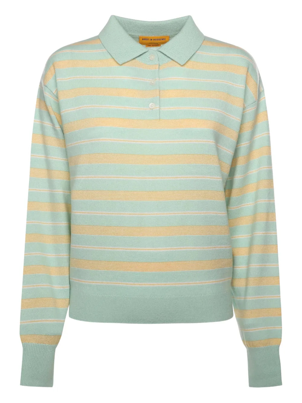 Guest In Residence striped polo top - Verde