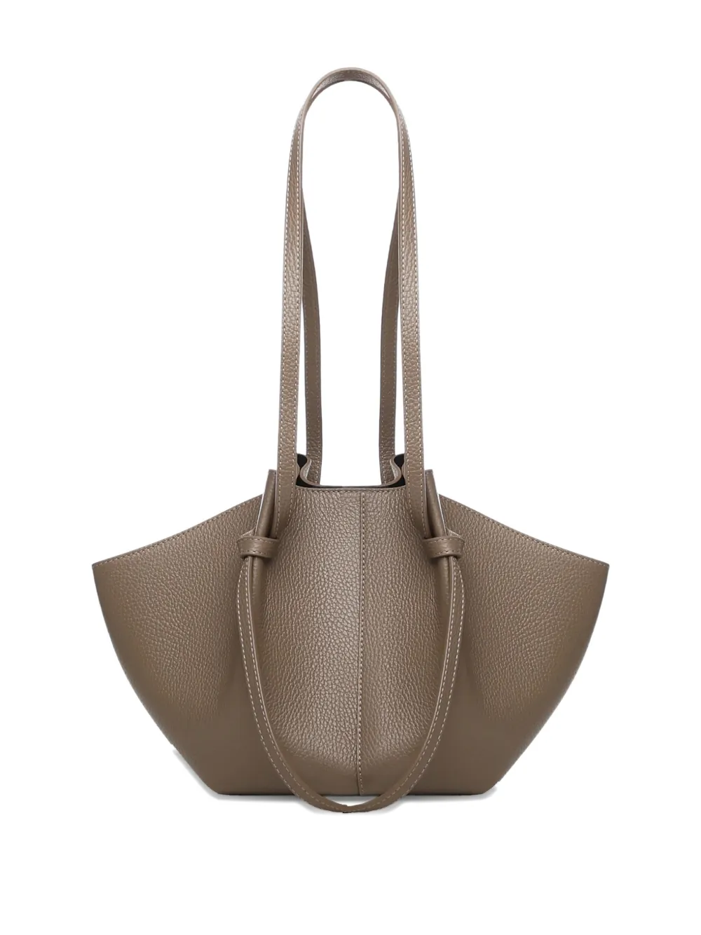 Yuzefi large Mochi pebble-grain knot leather shoulder bag - Bruin