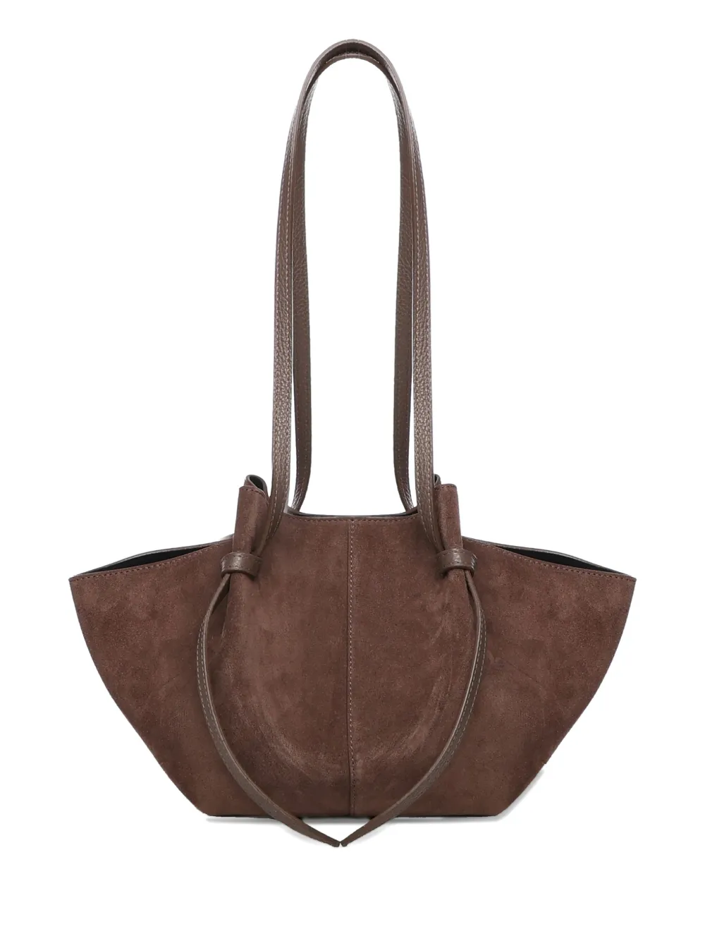Yuzefi large Mochi suede knot shoulder bag | Brown | Image 1