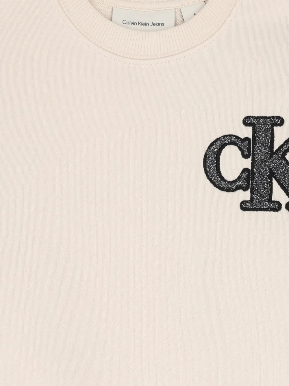 Calvin Klein Kids Sweaterjurk met logo Beige