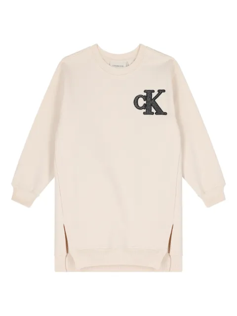 Calvin Klein Kids vestido estilo sudadera con logo