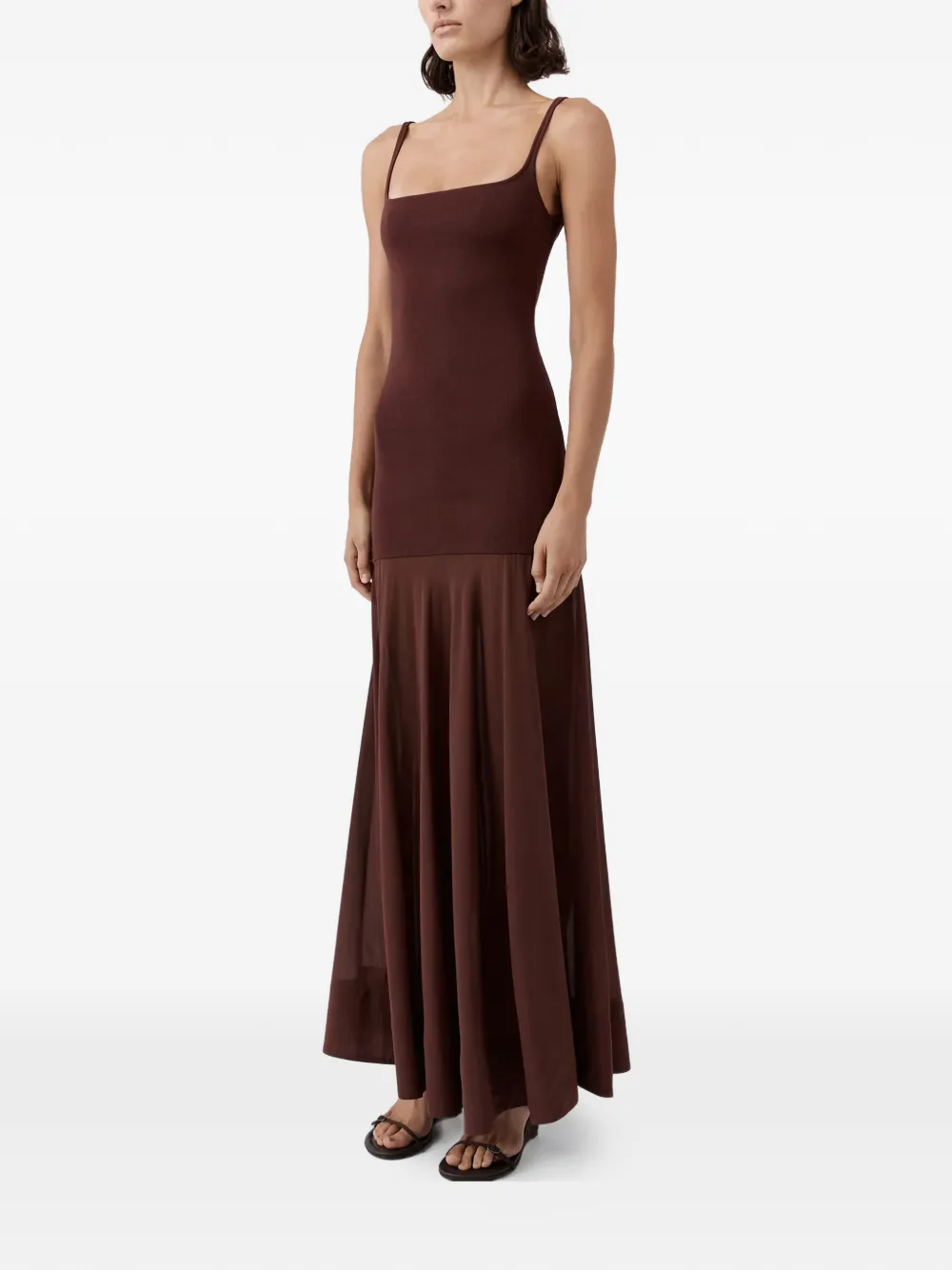 St. Agni circle hem maxi dress - Bruin