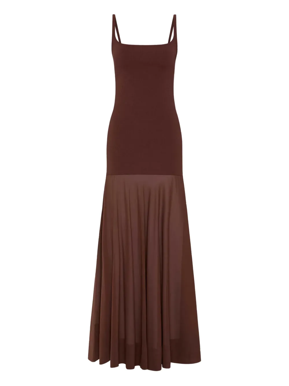 St. Agni circle hem maxi dress - Marrone