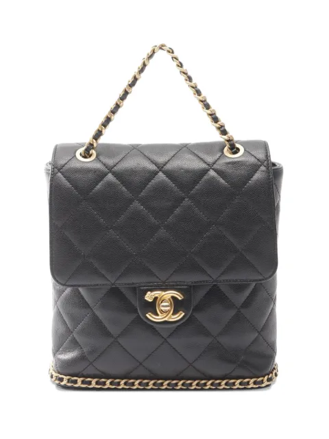 CHANEL Pre-Owned 2021-2025 CC Caviar Camellia backpack