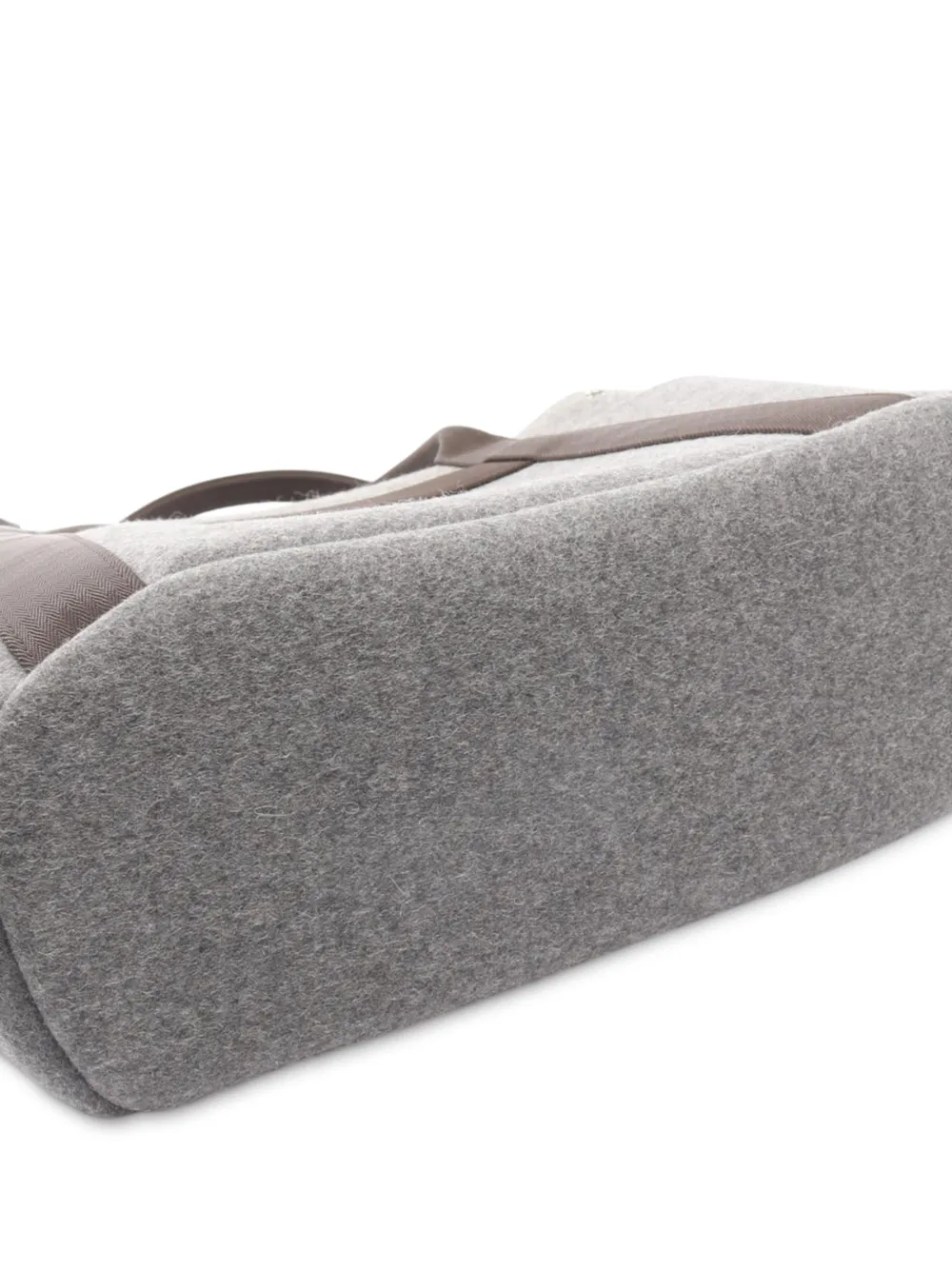 HERMES Pre-owned 2022 Feutre Sac De Pansage Groom Bag Satchel In Gray