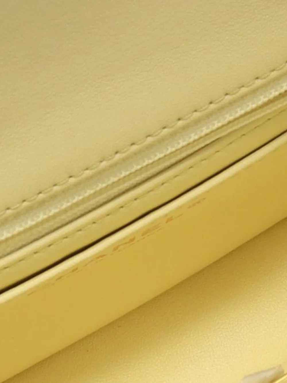 CHANEL Pre-owned 2021-2025 Mini Quilted Lambskin Square Singe Flap Crossbody Bag In Yellow