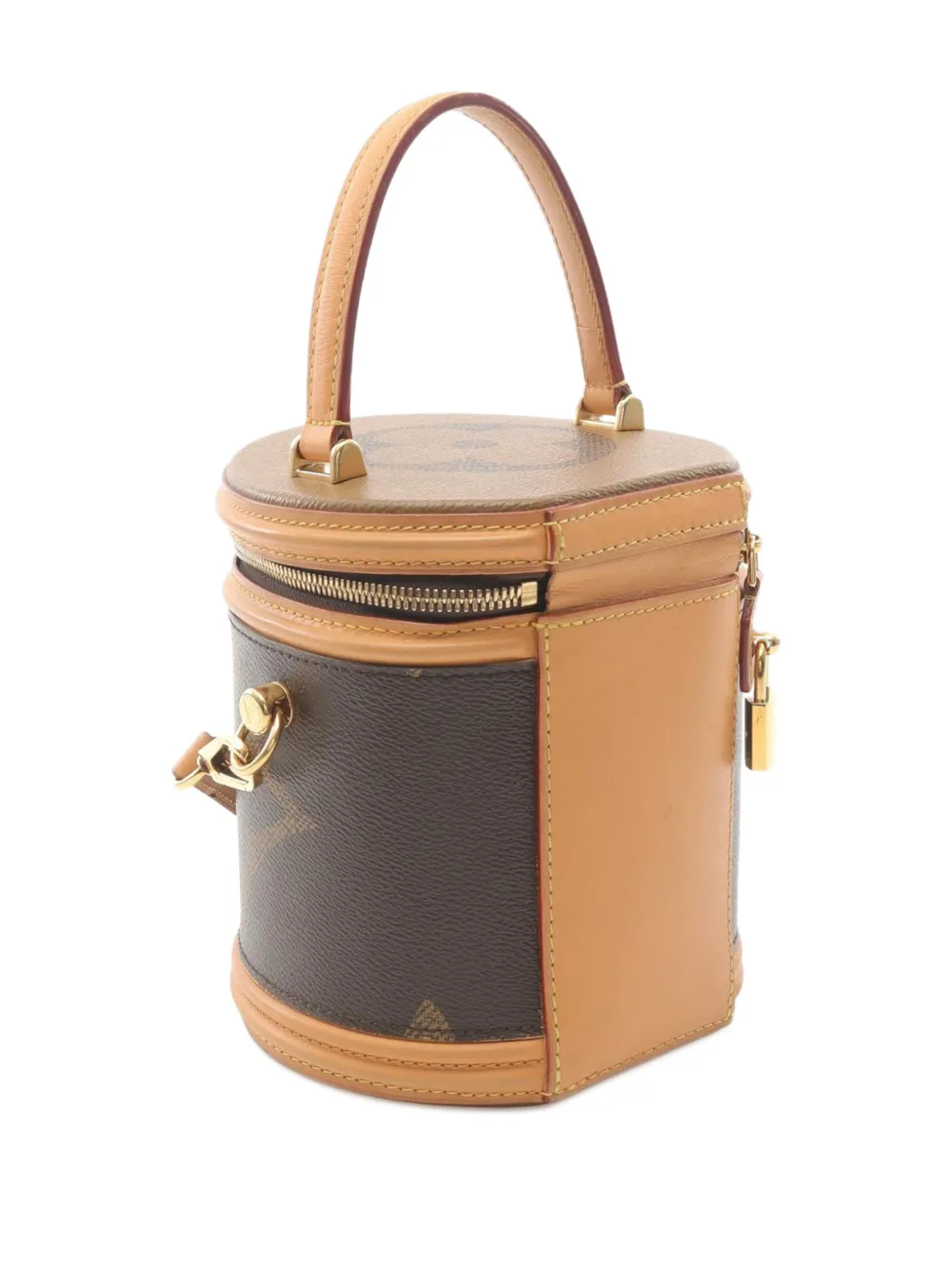 Pre-owned Louis Vuitton 2019 Monogram Giant Cannes Bucket Bag In Brown