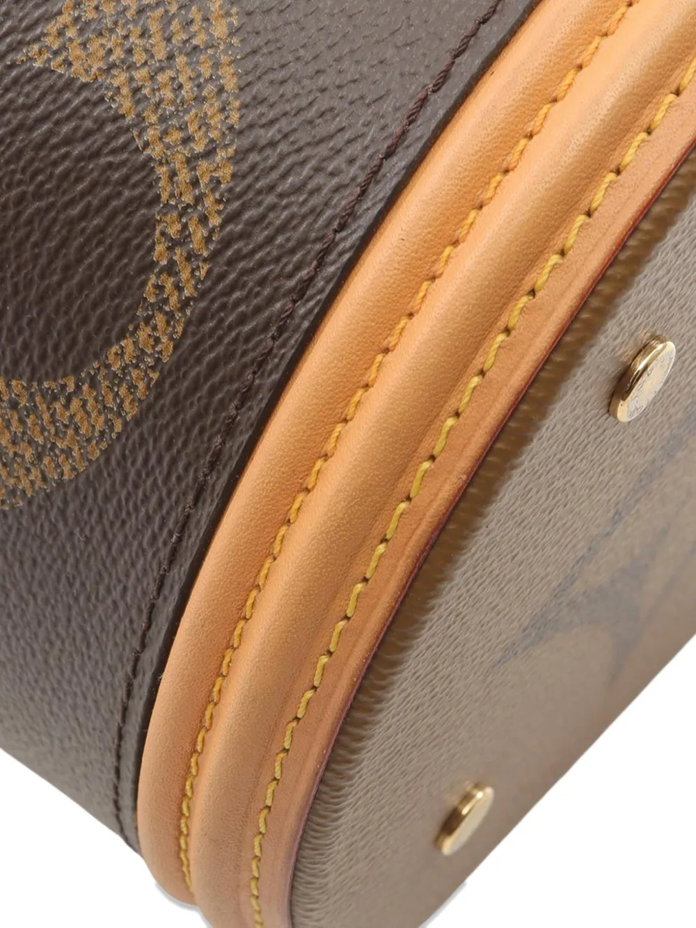 Pre-owned Louis Vuitton 2019 Monogram Giant Cannes Bucket Bag In Brown