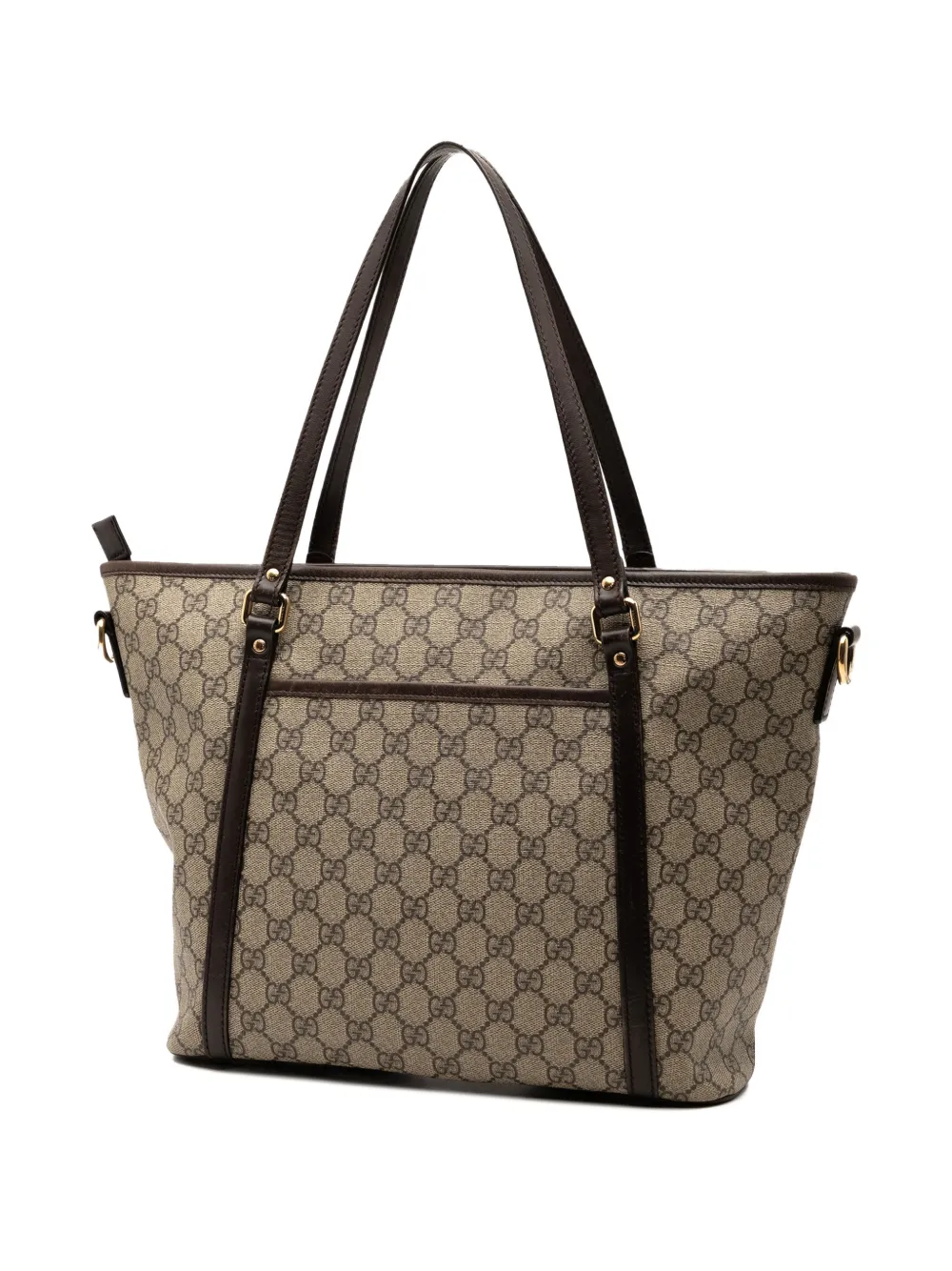 GUCCI Pre-owned 2000-2015 Gg Supreme Joy Convertible Tote Satchel In Brown