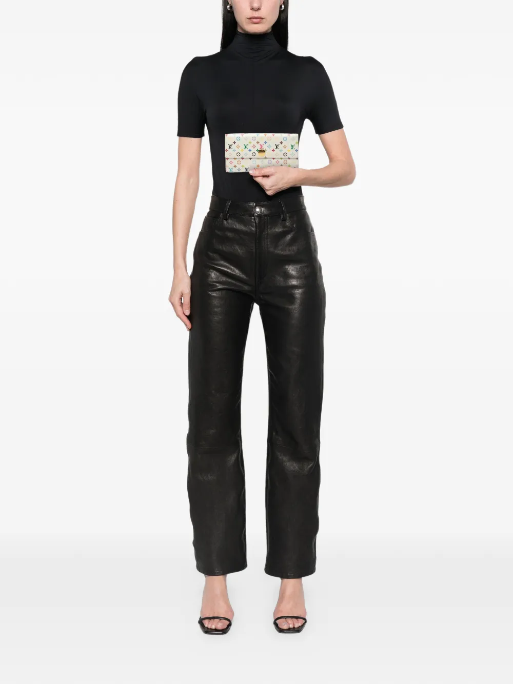 Pre-owned Louis Vuitton 2009 Monogram Multicolore Sarah Wallet Long Wallets In White