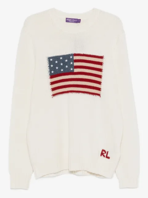 Ralph Lauren Purple Label flag-detail sweater