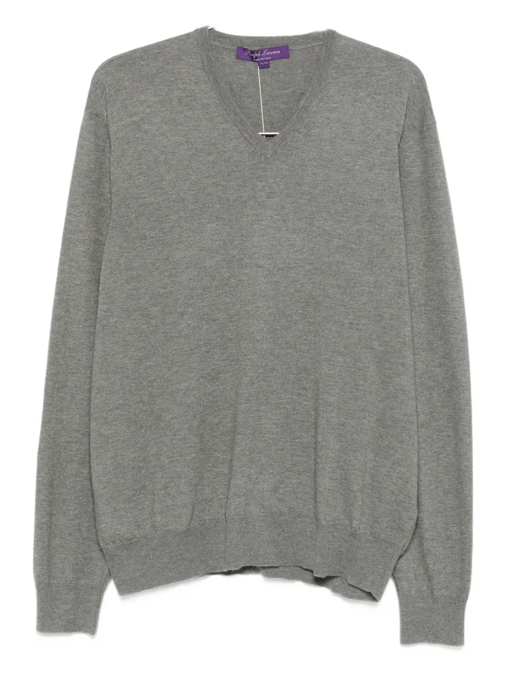 Ralph Lauren Purple Label V-neck long-sleeve sweater - Grigio