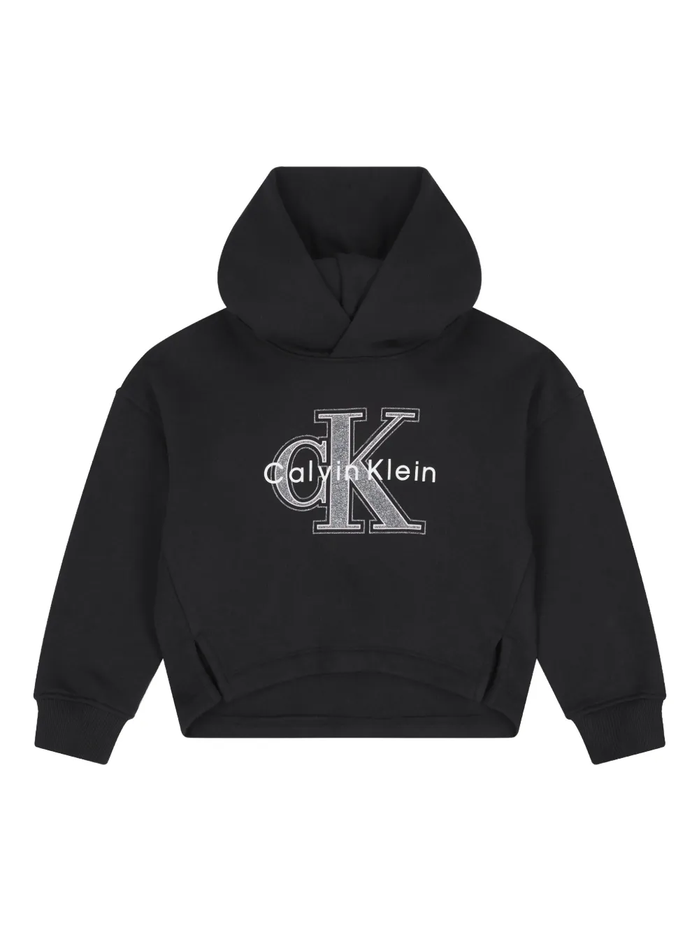 Calvin Klein Kids logo hooded hoodie - Nero