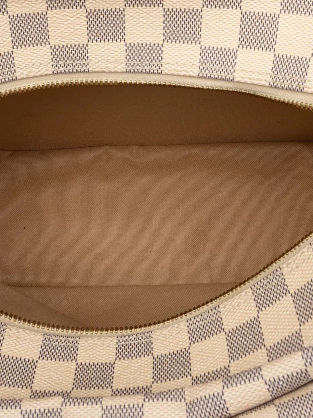 Click to view more detailed imagery on our partner's website Pre-owned Louis Vuitton 2007 Damier Azur Naviglio Crossbody Bag In White