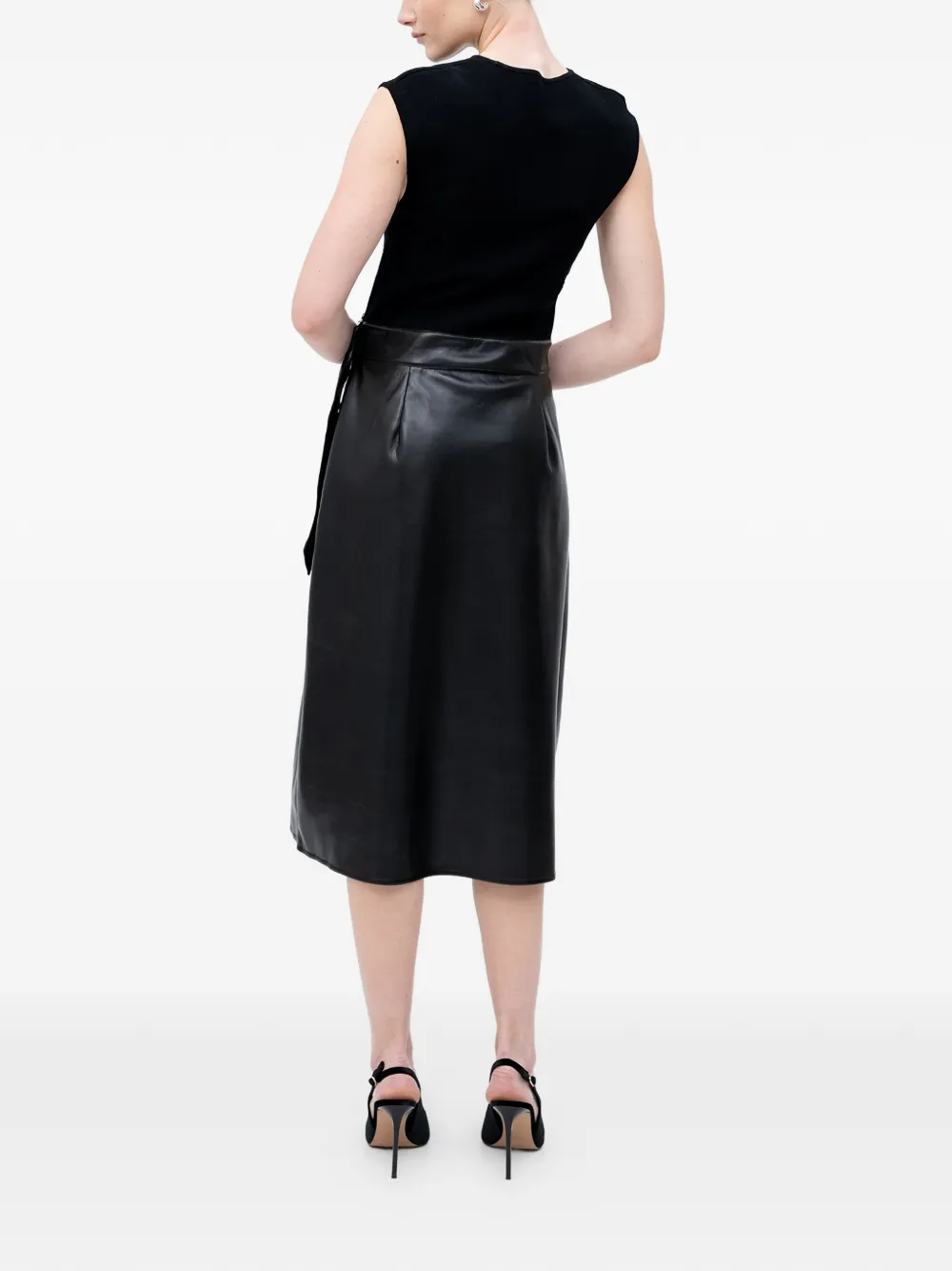  Boss Zip Wrap Dress - Black 