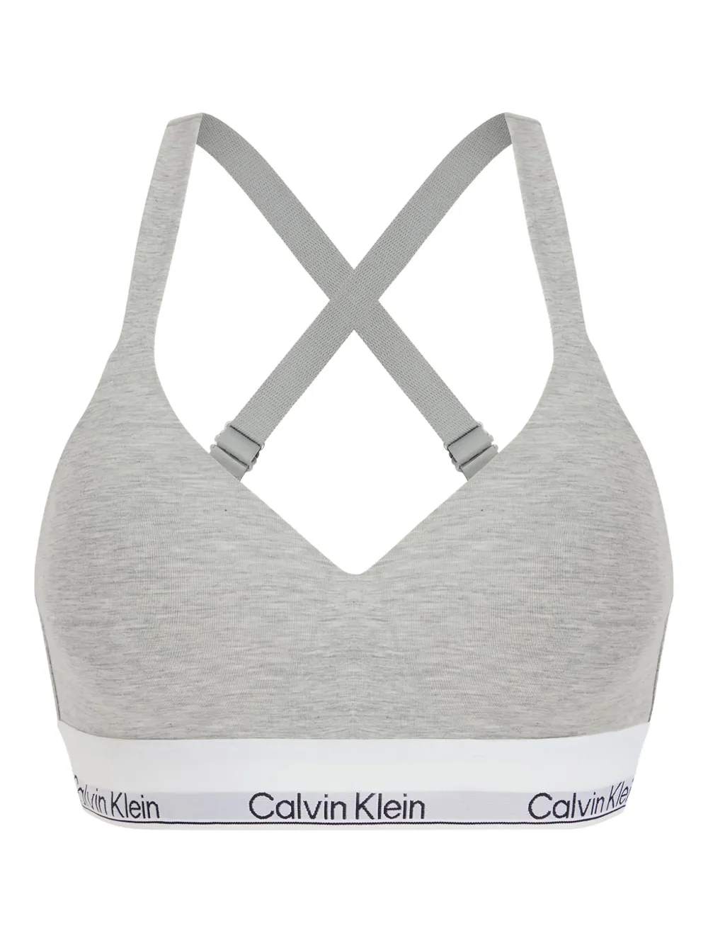 Calvin Klein crossover strap bra | Grey | Image 1