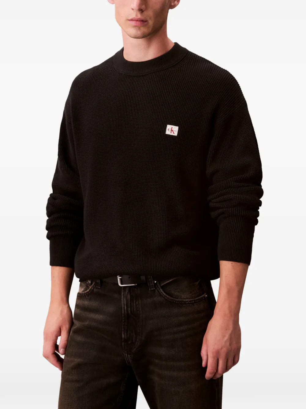 Calvin Klein logo-patch sweater | Jumpers | Image 2