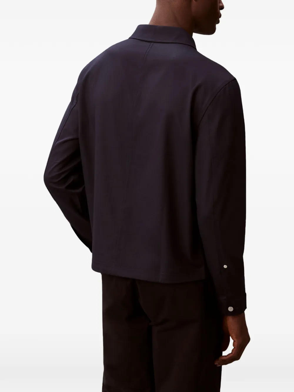 Calvin Klein Pocket Button Suit Jacket - Blue 