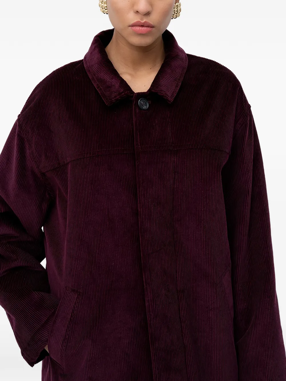 N°21 Corduroy Coat In Purple