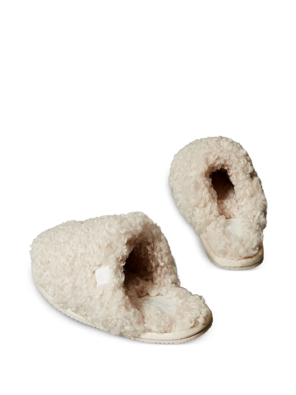 Calvin Klein Slippers met imitatie lamswol Beige