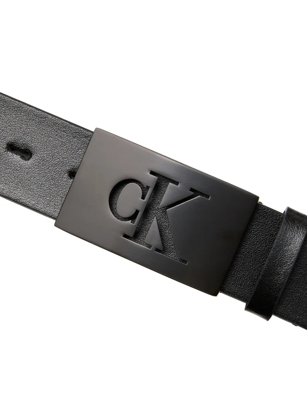 Calvin Klein Logo-buckle Belt In Black