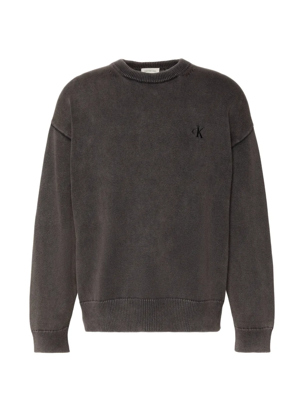 Calvin Klein embroidered crew neck jumper - Braun