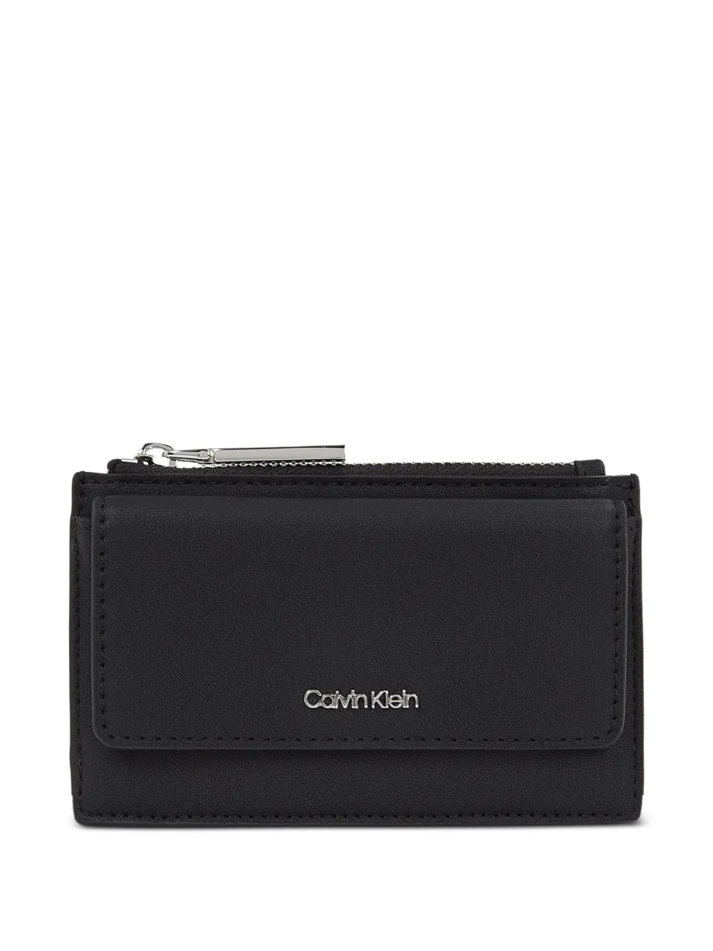Calvin Klein flap-pocket zip-fastening wallet - Nero