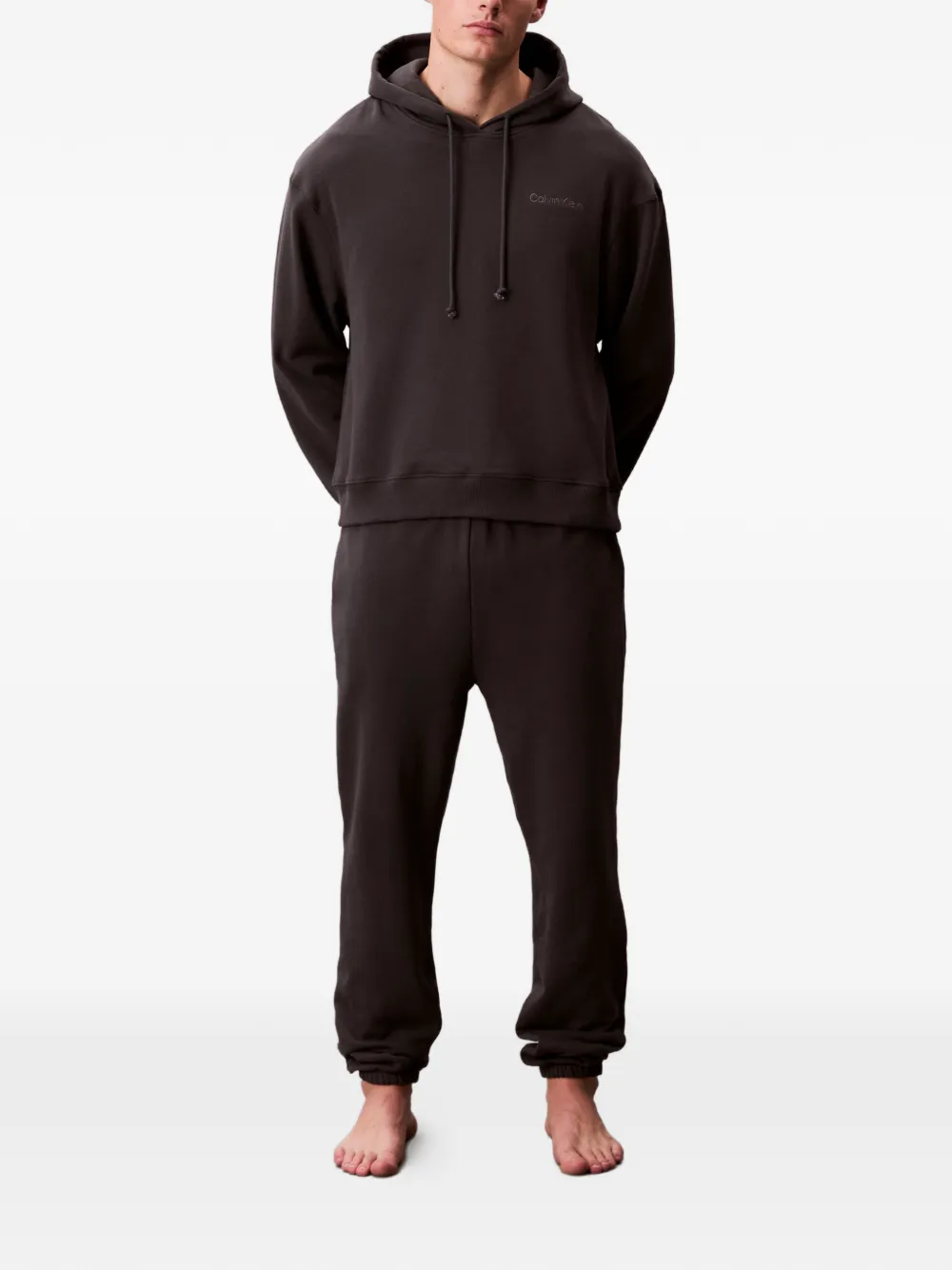 Calvin Klein Logo-detail Hoodie In Green