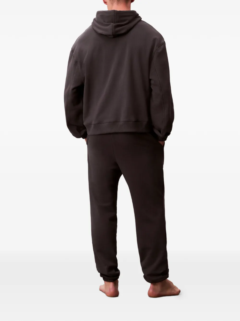 Calvin Klein Logo-detail Hoodie In Green