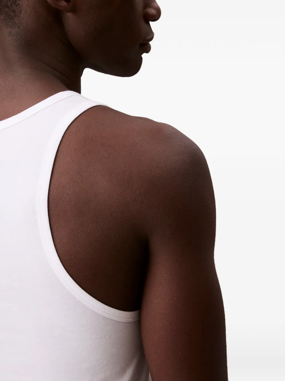 Calvin Klein Logo-embroidery Tank Top (set Of Three) In White