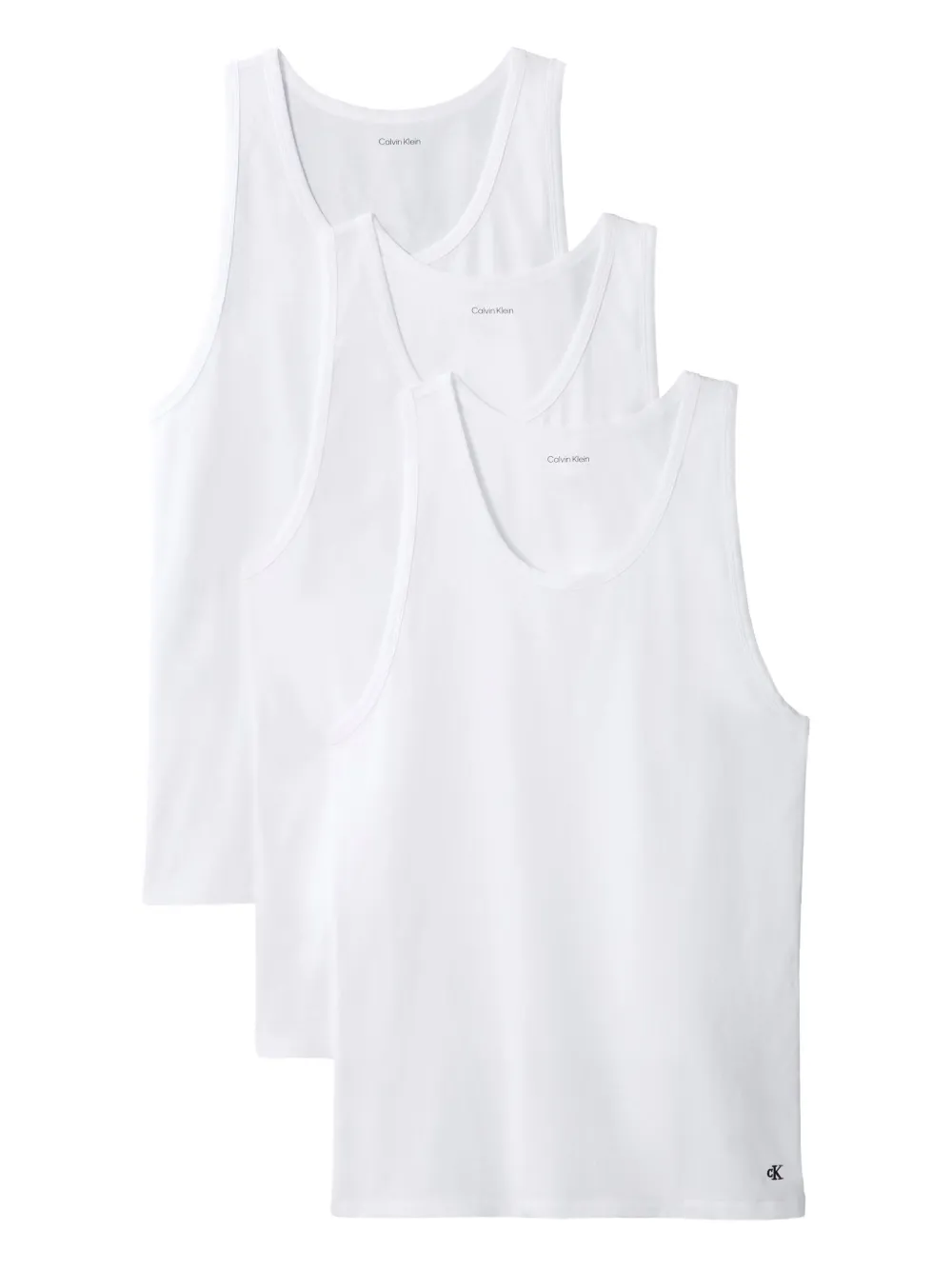 Calvin Klein logo-embroidery tank top (set of three) | White | Image 1