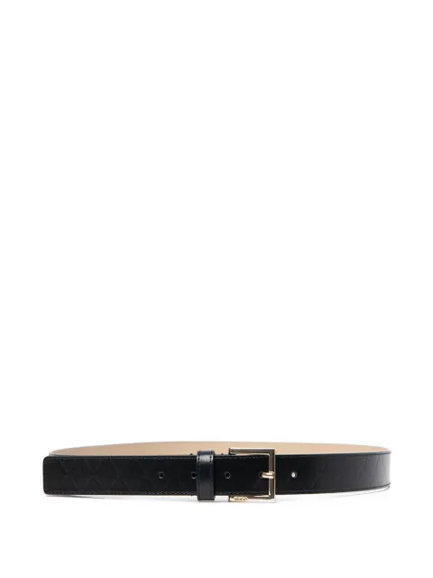 HUGO diamod-pattern leather belt