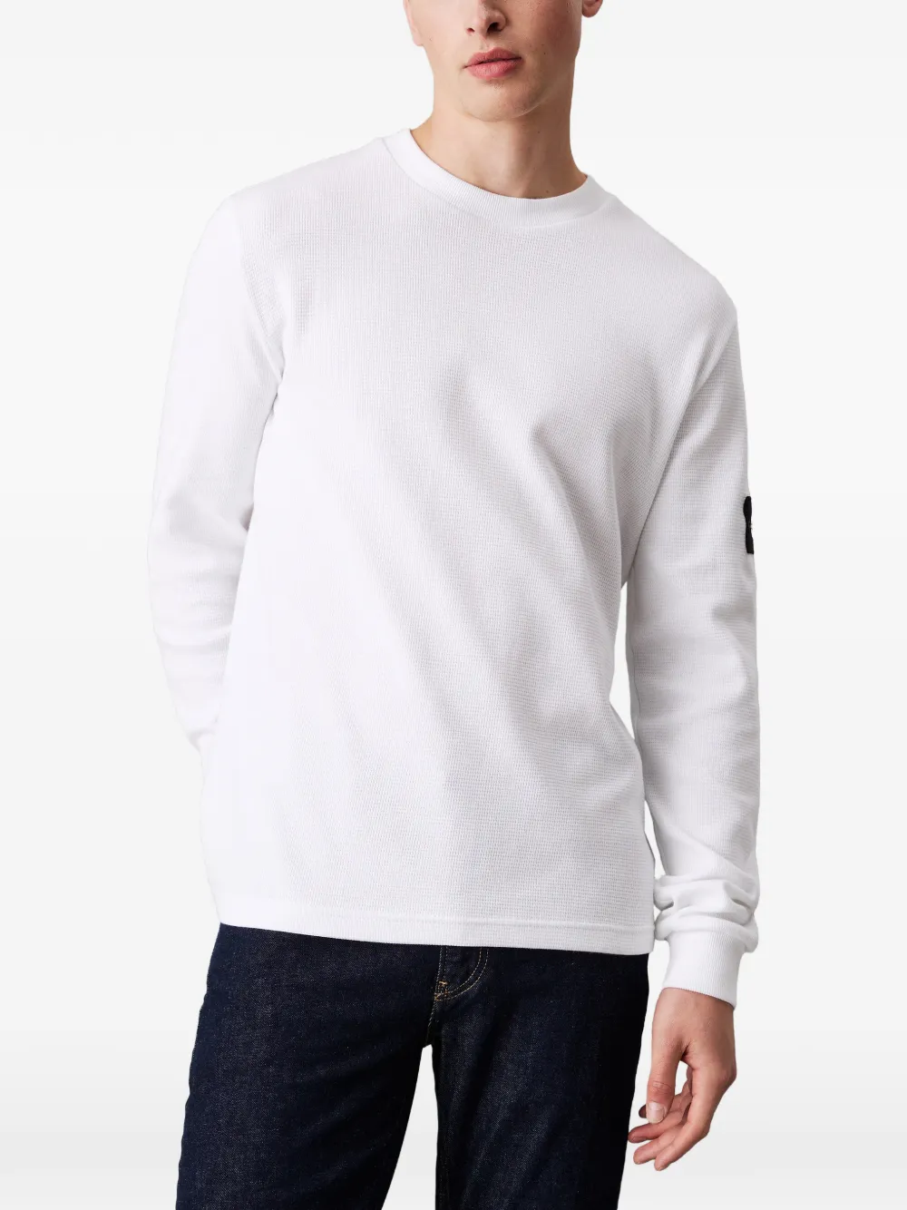 Calvin Klein ロゴ ロングTシャツ | ホワイト | Image 1